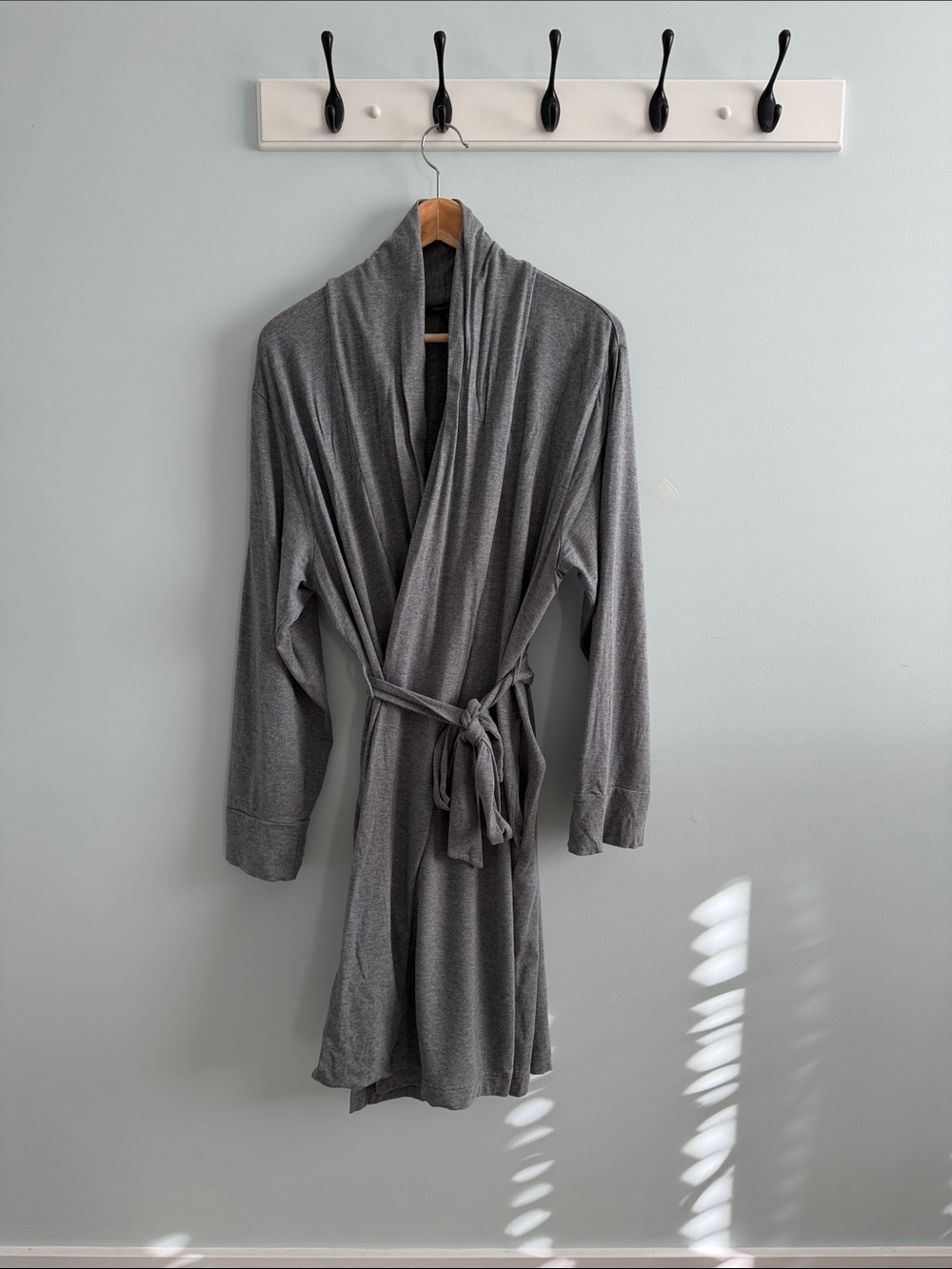 Banana Republic Gray Shawl-Collar Wrap Robe